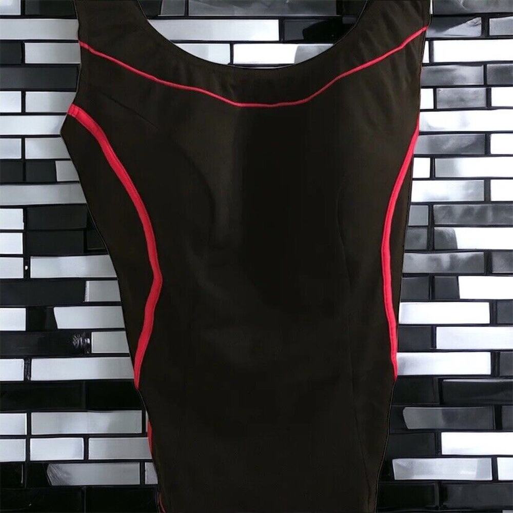 Sunmarin Beach Fashion Black/Pink C Cup Mastectomy One Piece Swimsuit‎ Size 44C